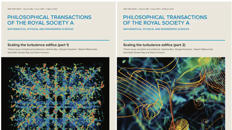 We have edited a two volume issue of the Phil. Trans. R. Soc. A on turbulence